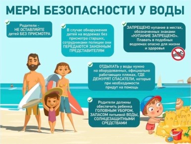 Напоминаем правила безопасного поведения у воды