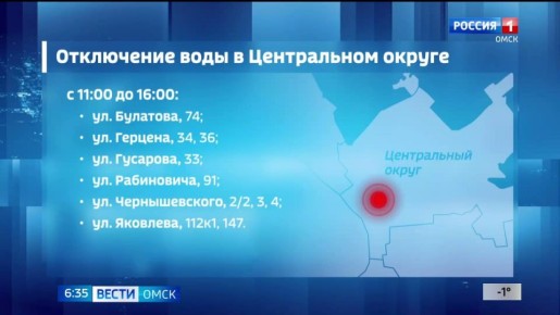 Омичей ждет отключение холодной воды
