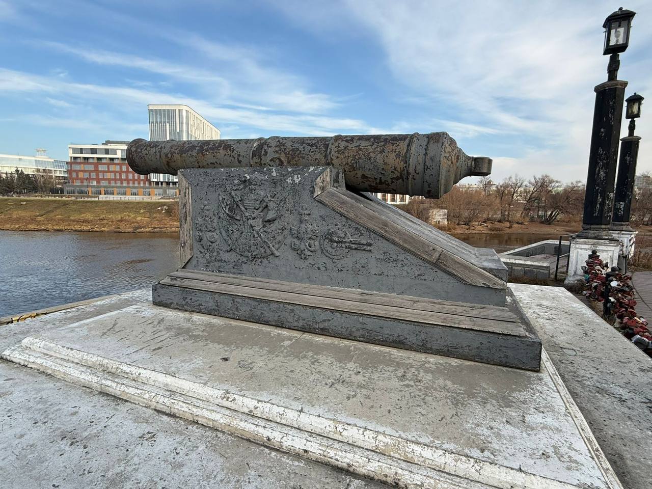 В Омске пушку на стрелке Оми и Иртыша приведут в порядок