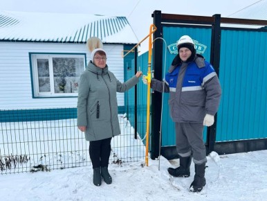 В селе Шипицыно Большереченского района подключили к газу первые домовладения