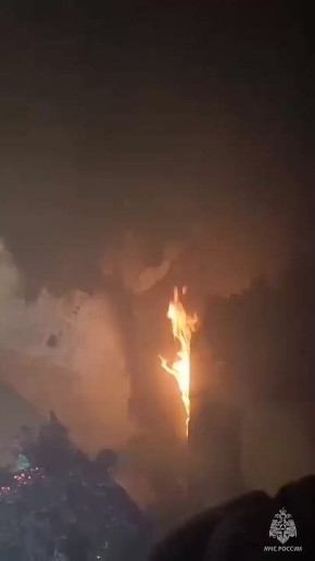 Ночной пожар в Омске. На улице Маргелова загорелась квартира в пятиэтажке