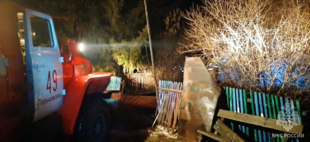 #пожарызасутки. 8 ноября в 23:32 В Горьковском районе в деревне Сосновка горел жилой дом