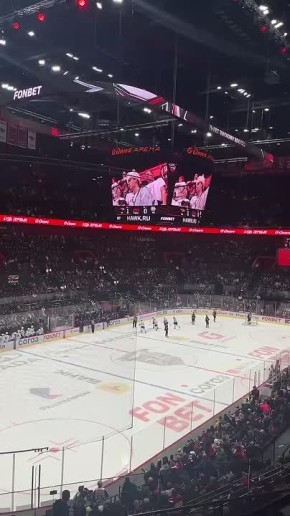 «Трактор» сравнивает счёт. Соперник ответил тем же. Шайбу в наши ворота забил Виталий Кравцов