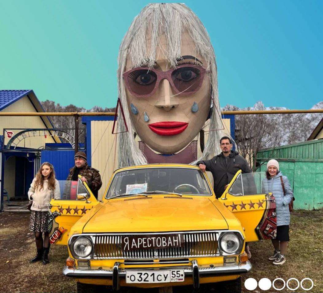 Омич сделал из металла огромную голову певицы Натали