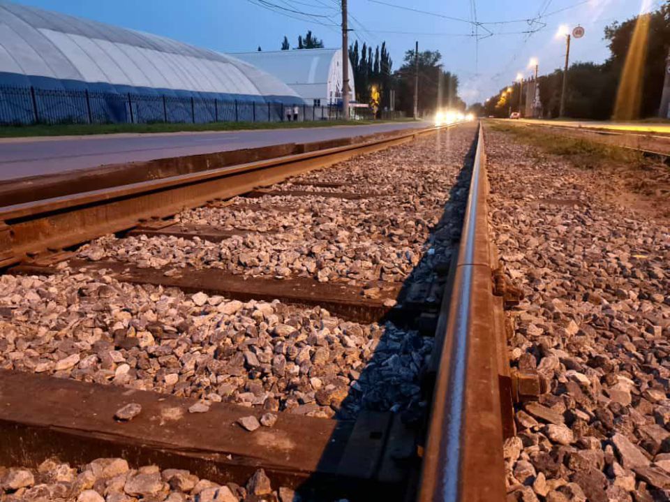 Сергей Шелест: В нынешнем году в нашем городе капитально отремонтированы 1 267 метров трамвайного пути: рельсы, шпалы и скрепления полностью заменены на новые
