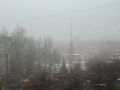 На Омск опустился густой туман