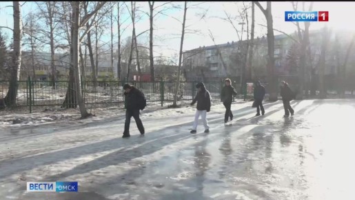 В Омской области вновь прогнозируется сильная гололедица