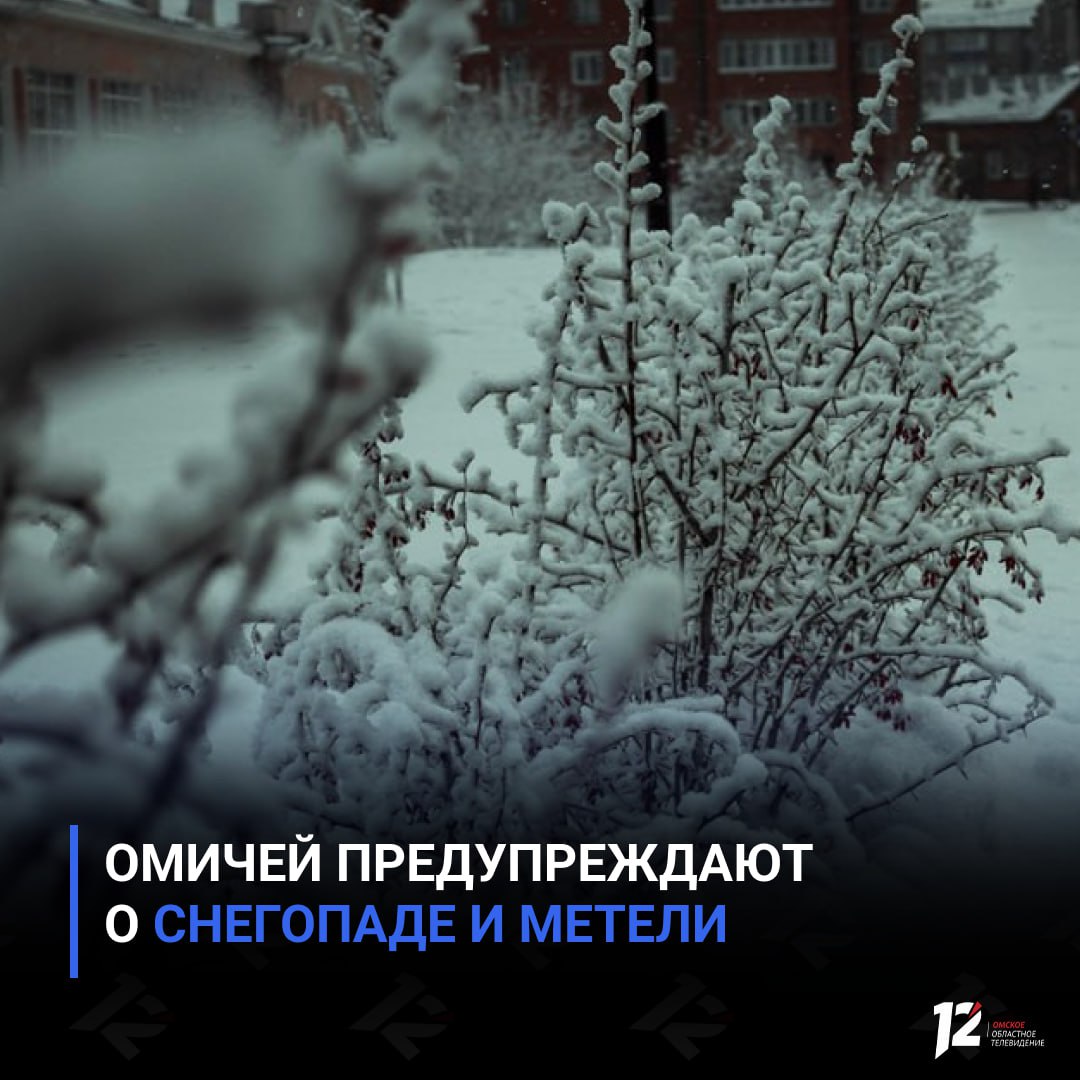 Омичей предупреждают о снегопаде и метели