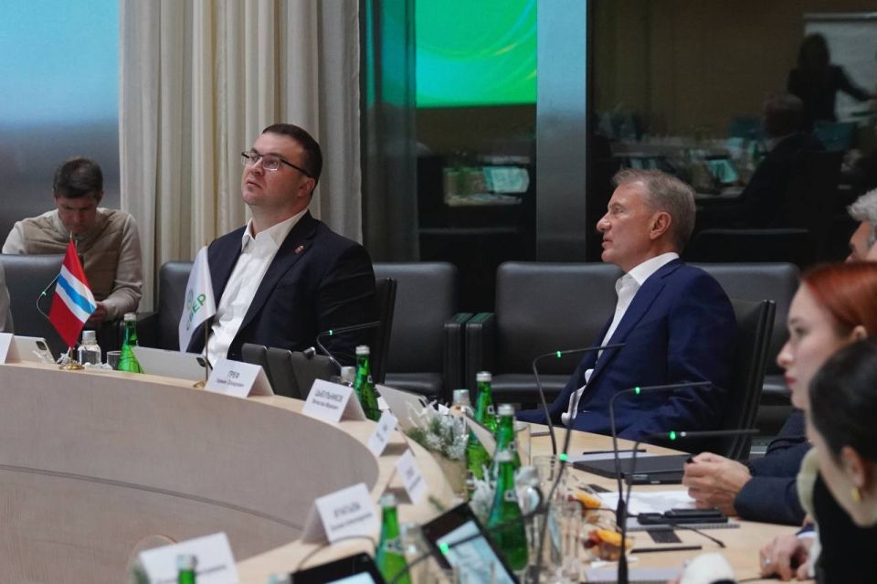 Виталий Хоценко и Герман Греф обсудили развитие ИТ-образования и культуры в Омской области