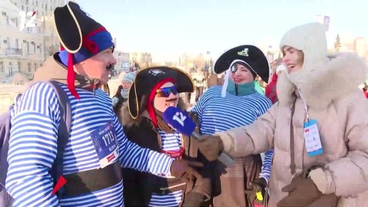 В Омске прошёл самый холодный забег этого года