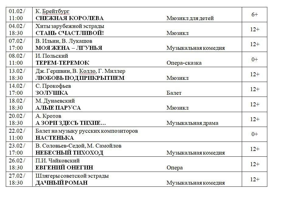 В Музыкальном театре многодетные семьи могут бесплатно посмотреть мюзиклы, детские сказки и балеты В Музыкальном театре многодетные семьи могут бесплатно посмотреть мюзиклы, детские сказки и балеты