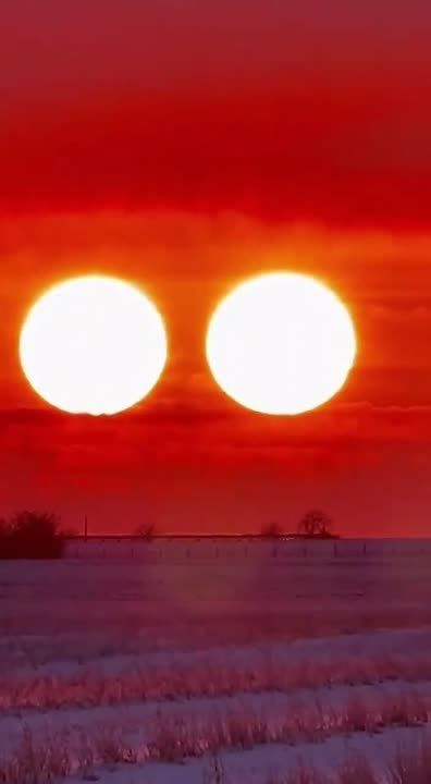 Солнце с «двойниками» — без фотошопа