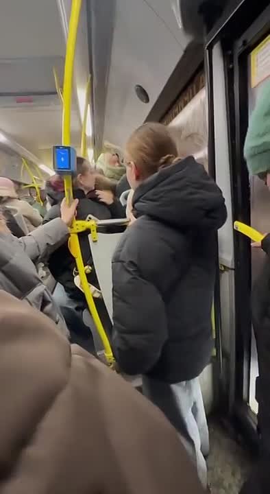 «Он мне куртку рвёт, старый п..с!» Очевидцы сняли на видео схватку беременной женщины с пожилым мужчиной