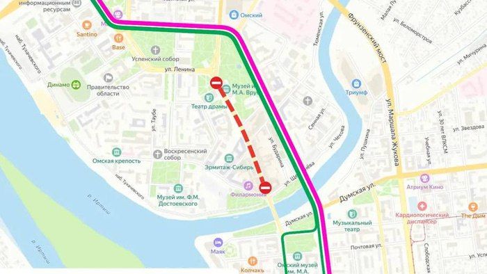 Перекроют центр: на выходных в Омске изменится схема движения