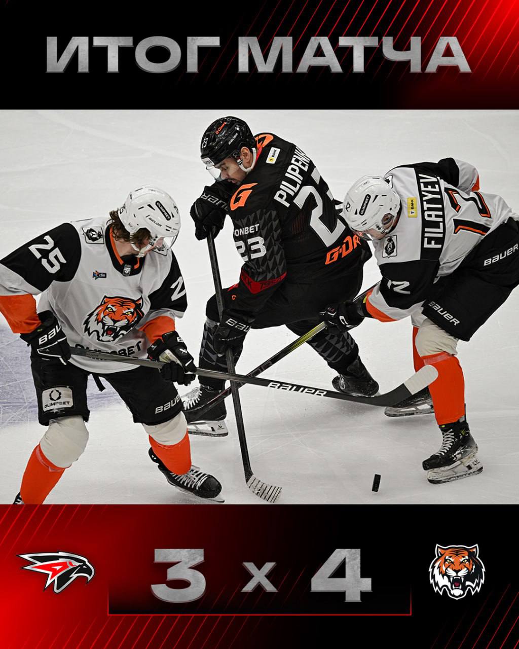 В Омске «Авангард» уступил «Амуру»