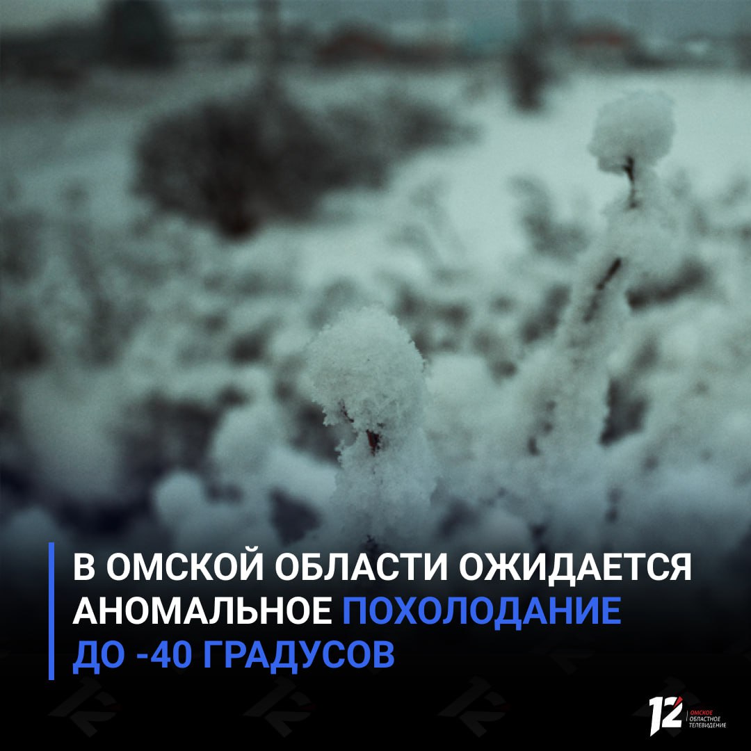 В Омской области ожидается аномальное похолодание до -40 градусов
