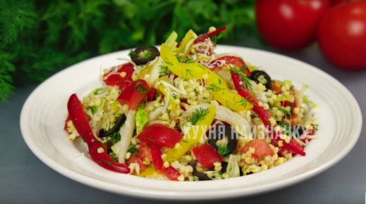 Яркий салат с пшеном и овощами: наслаждение для глаз и вкуса