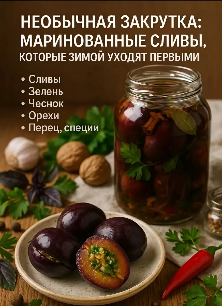 Маринованные сливы: секреты приготовления из грузинской кухни