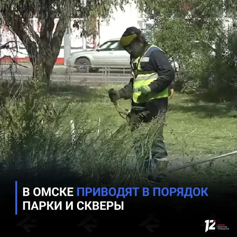 В Омске приводят в порядок парки и скверы