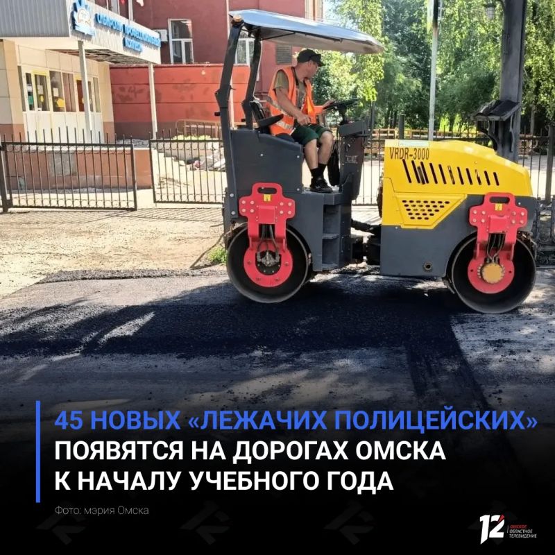 45 новых «лежачих полицейских» появятся на дорогах Омска к началу учебного года