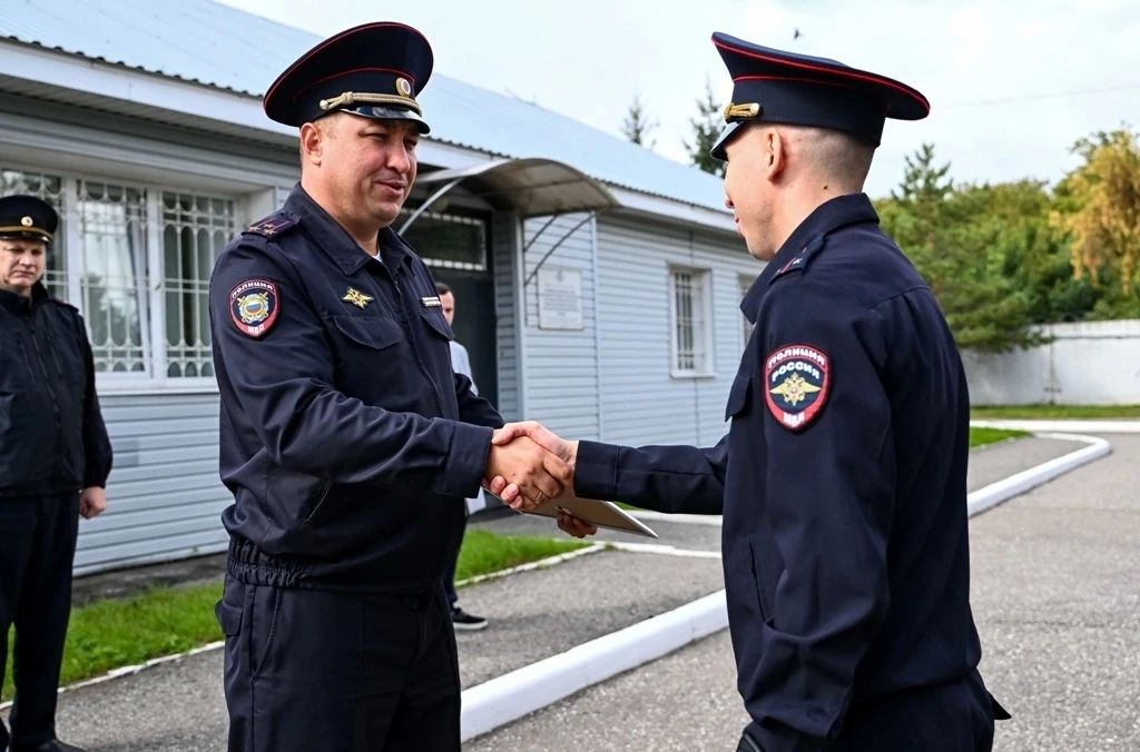 Сотрудники патрульно-постовой службы омской полиции принимают поздравления Сотрудники патрульно-постовой службы омской полиции принимают поздравления