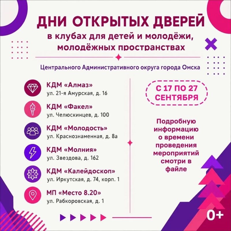 ДНИ ОТКРЫТЫХ ДВЕРЕЙ В ОМСКЕ | 17–27 СЕНТЯБРЯ ДНИ ОТКРЫТЫХ ДВЕРЕЙ В ОМСКЕ | 17–27 СЕНТЯБРЯ