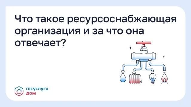 Что такое ресурсоснабжающая организация и за что она отвечает?