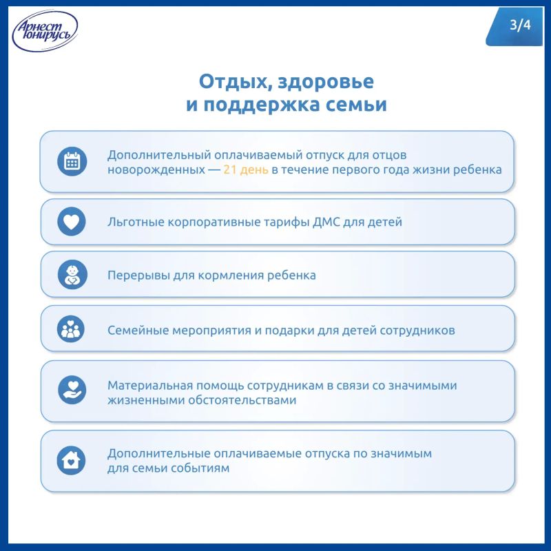 Папам — 21 день к отпуску: как «Арнест ЮниРусь» поддерживает семьи своих сотрудников Папам — 21 день к отпуску: как «Арнест ЮниРусь» поддерживает семьи своих сотрудников