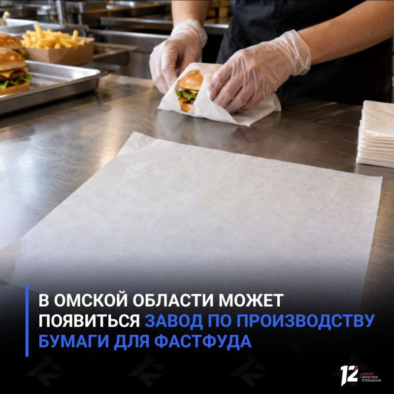 В Омской области может появиться завод по производству бумаги для фастфуда