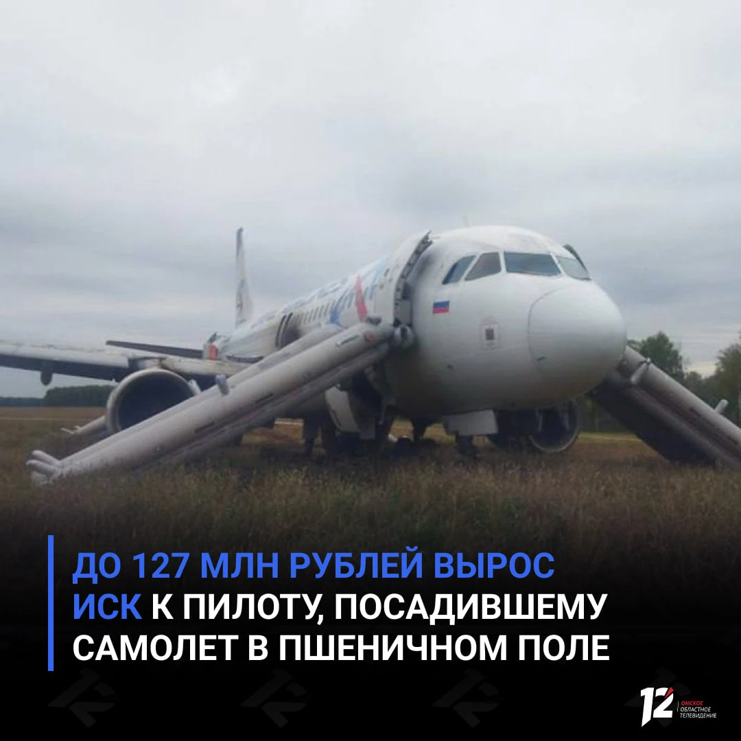 До 127 млн рублей вырос иск к пилоту, посадившему самолет в пшеничном поле